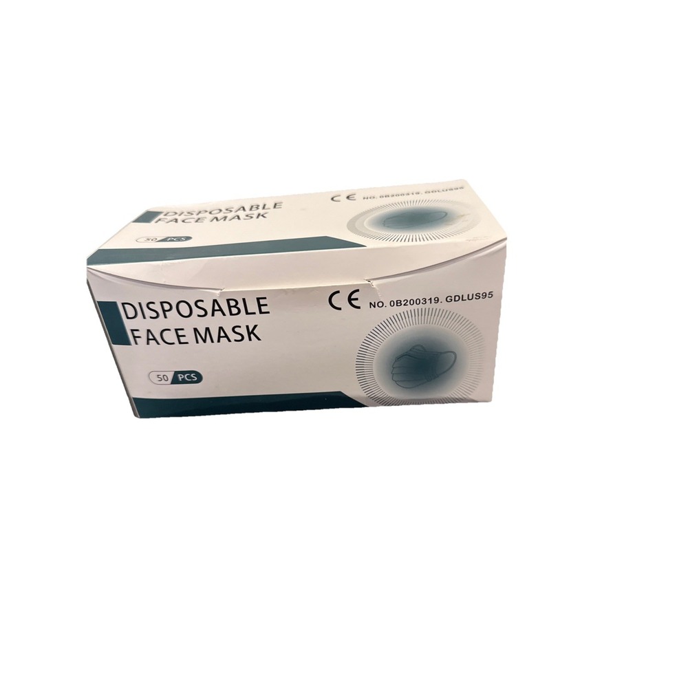 Box Of 50‎ Disposable Face Masks -  3 Ply Blue & Earloop DY95, GDLUS95, OB200319